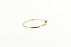 10K Yellow Gold Diamond Inset Heart Love Symbol Promise Ring