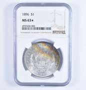 MS63* 1896 Morgan Silver Dollar - Graded NGC