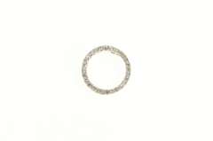 14K White Gold Classic Round Diamond Circle Journey Pendant