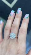 2.00 CARATS T.W. ROUND FLORAL HALO DIAMOND ENGAGEMENT RING