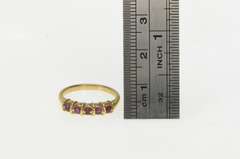 14K Yellow Gold Natural Ruby Classic Wedding Band Ring