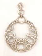 Gorgeous Sterling Silver Pendant with CZ Accents!