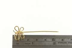 14K Yellow Gold Diamond Inset Butterfly Classic Vintage Pin/Brooch