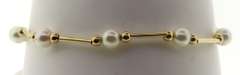 14kt Yellow Gold Set of Elegant Station Necklace and Bracelet