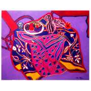 Azure Blue And Magenta Harmony by Mee Original