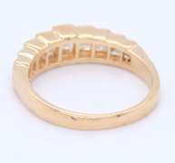 Dazzling Yellow Gold Princess Cut Diamond Band