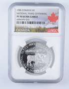 PF70 UCAM 1985 Canada $1 Silver - National Parks Centennial Graded NGC