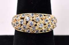 Adorable Blue Topaz Ring in Yellow Gold