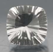 Concave cut 4.64ct diamond white Quartz