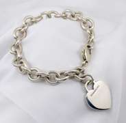 Authentic Tiffany & Co Heart Bracelet in 925 Silver