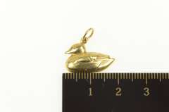 14K Yellow Gold 3D Duck Mallard Aquatic Bird Charm/Pendant