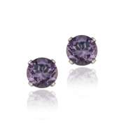 1.5ct Amethyst Stud Earrings in Sterling Silver