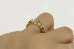 14K Yellow Gold Diamond Classic Vintage Wrap Wedding Band Ring