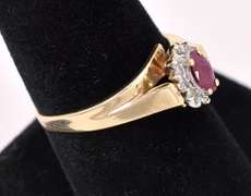 Beautiful Ruby and Diamond Ring In Yellow Gold