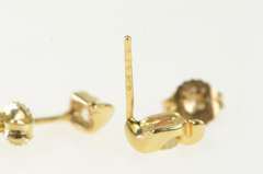 14K Yellow Gold 0.20 Ctw Diamond Solitaire Classic Stud Earrings