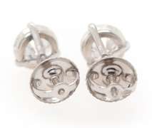 Shimmering 1.63ctw Round Diamond Solitaire Stud Earrings
