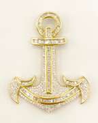 10kt Solid Yellow Gold & Diamond Pendant