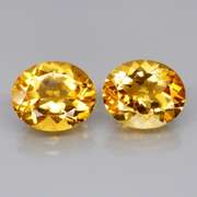 High fire 8.46ct golden yellow Citrine pair