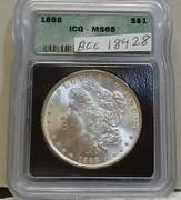 1888-S Morgan Dol ICG MS-65 full GEM