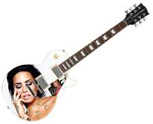 Demi Lovato Autographed Signed Custom Photo Graphics Guitar ACOA