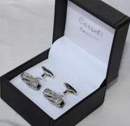 Handsome Pair Jeweled Style Cufflinks By Carelli