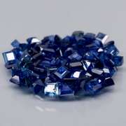 Rich blue 3.29ct princess cut Sapphire set