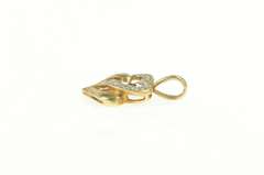 10K Yellow Gold Diamond Interlocking Heart Love Symbol Pendant
