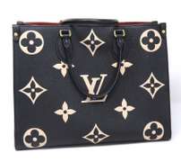 Preowned Louis Vuitton Empreinte Monogram Giant onthego Black Leather Tote Bag