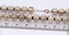 Vintage 925 Sterling Silver Ball Beaded Necklace