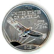 1998 1/10th Ounce BU Platinum $10 Eagle
