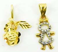 10K and 14K Gold Pendants