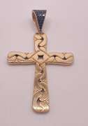 14kt Solid Yellow Gold Cross Pendant