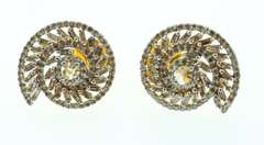 Mesmerizing Diamond Conch Earrings with Gold Plated Silver