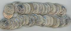 Choice BU Roll of 40 Silver 1964 Washington Quarters