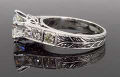 Elegant 1.90CTW Diamond Ring in 18k White Gold