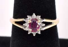 Elegant Ruby Ring In Yellow Gold