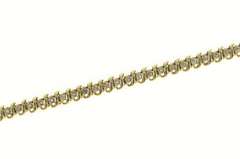 10K Yellow Gold 1.00 Ctw Classic Diamond Tennis Vintage Bracelet