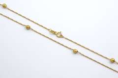 Pretty 18k Bead Station Necklace