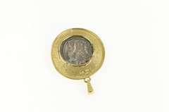 14K Yellow Gold Pamphylia Aspendus Stater Wrestle Coin 380-325 Pendant