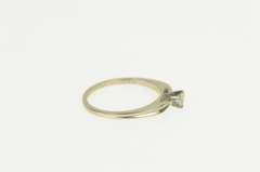 14K White Gold 0.15 Ct Round Brilliant Cut Diamond Solitaire Ring