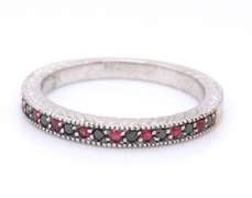 Wht an Amazing Set of 3 Fancy Sapphires Stacking Bands