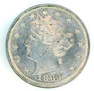 1883 “No Cents” Liberty V Nickel