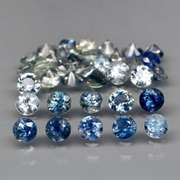 Heated only! 4.01ct round cut Australian Sapphire set