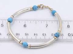 925 Sterling Silver Gemstone Necklace with Matching Bracelet