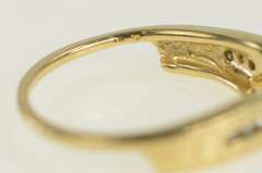 14K Yellow Gold Diamond Classic Vintage Wrap Wedding Band Ring