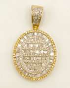 10kt Solid Yellow Gold & Diamond Pendant