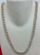 CERTIFIED BRAND NEW 14KT SOLID YELLOW GOLD AND DIAMOND CUBAN LINK CHAIN-19.0+ CARATS!