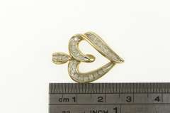 10K Yellow Gold 0.25 Ctw Diamond Heart Classic Love Vintage Pendant