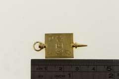 10K Yellow Gold Kappa Beta Phi Engraved Fraternity Greek Charm/Pendant