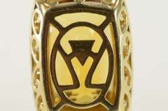 14K Yellow Gold LeVian 7.26 Ctw Citrine Diamond Halo Pendant